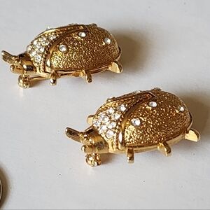 Exclusive St. John Gold Ladybug Pins/brooches